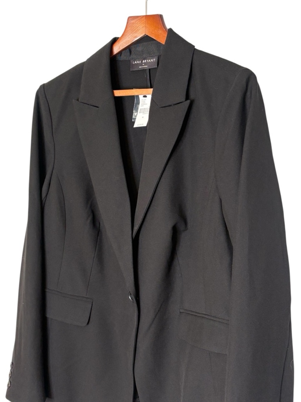 NWT Lane Bryant The Perfect Drape One-Button Blazer Black • Size 16 • $120 - Picture 4 of 13